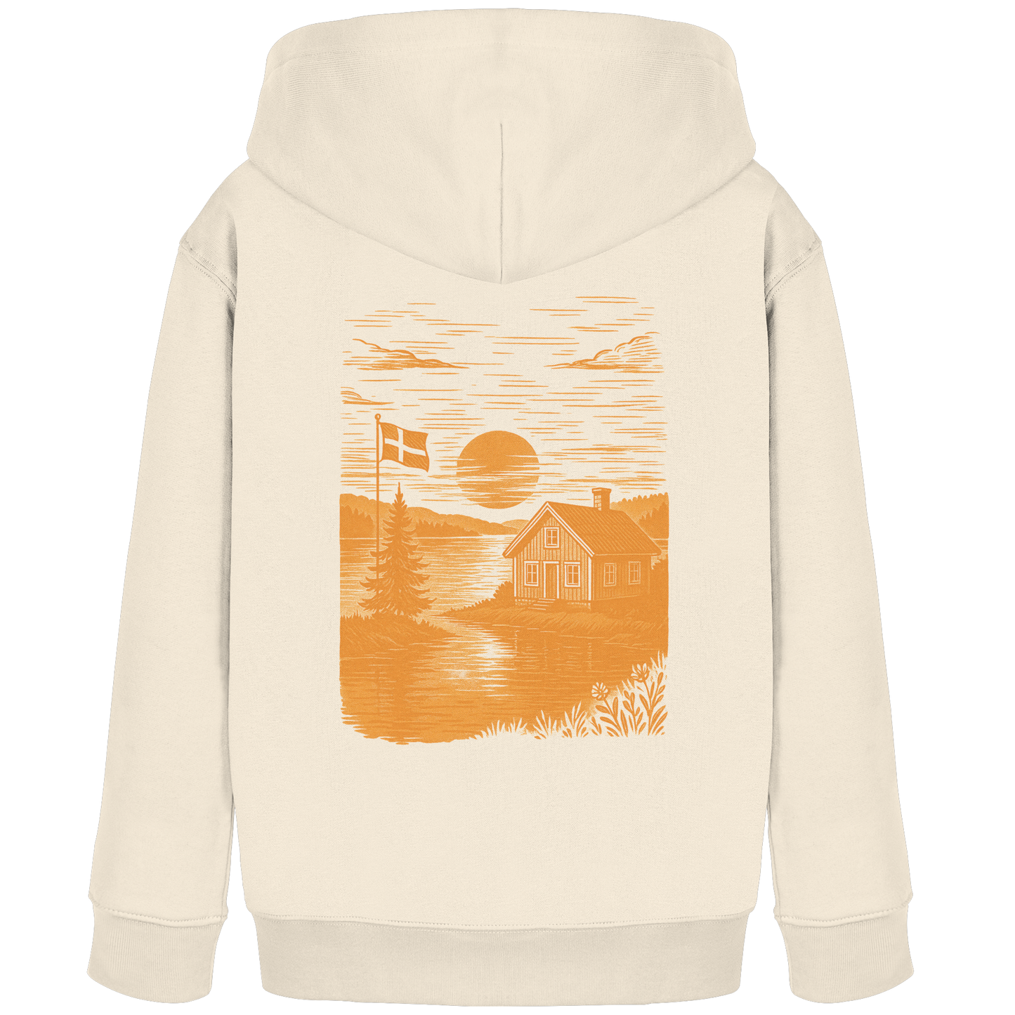 midsommar Kids-Hoodie - orange