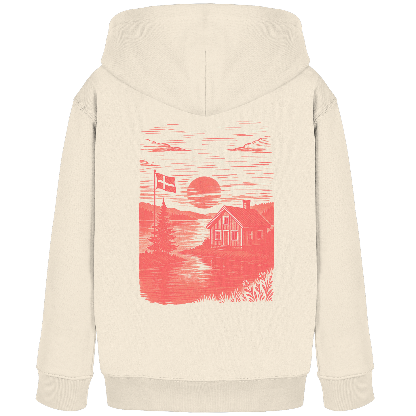 midsommar Kids-Hoodie - red